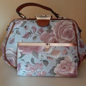 Patricia Nash satchel and matching wallet